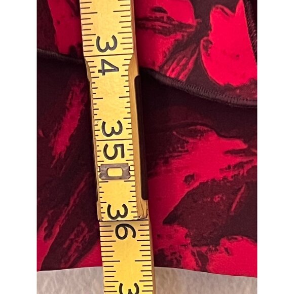 Simply Vera Vera Wang 4 Red & Black Baby Doll  Floral Elegant Tiered Empire - Picture 12 of 13